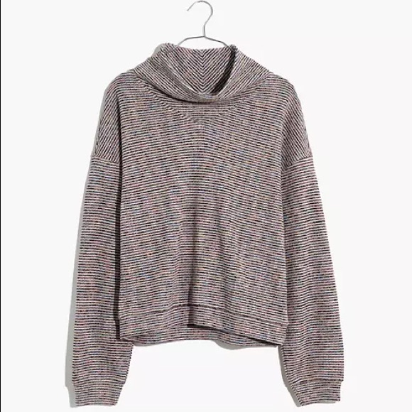 Madewell rainbow coloured turtleneck top medium - Picture 3 of 10